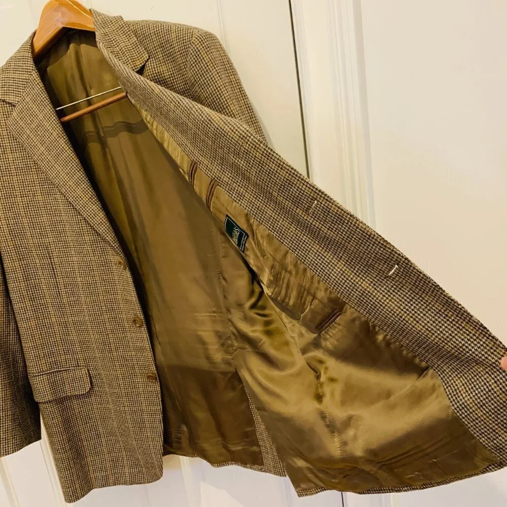 Ermenegildo Zegna Trofeo Tweed Wool Blend EU 54 Sport Coat Blazer Size Large